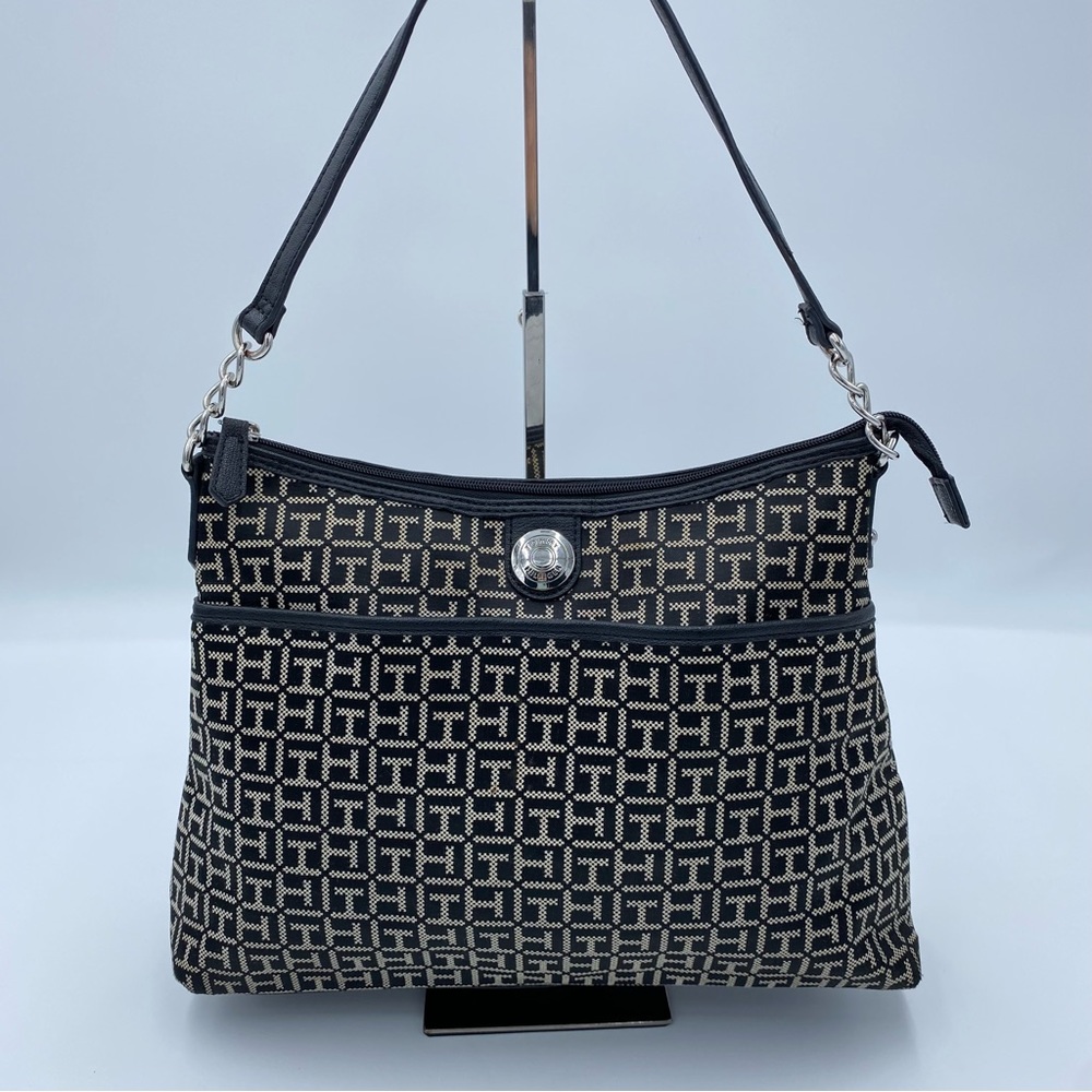 Tommy Hilfiger Monogram Pattern Handbag.